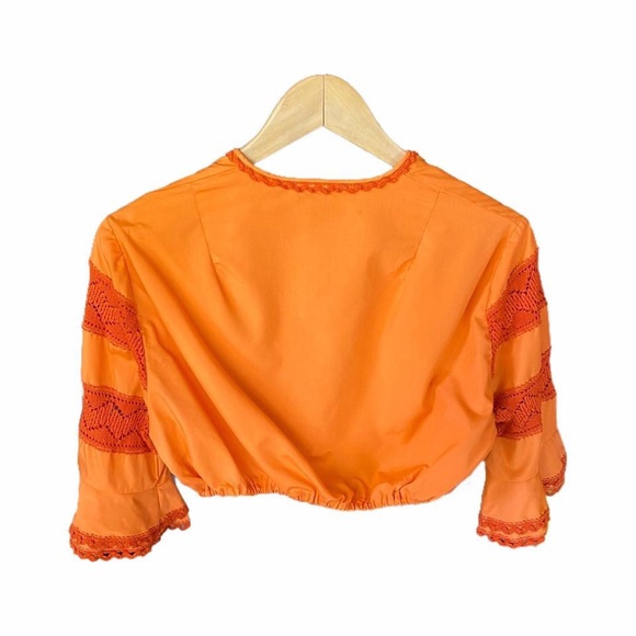 Y2K vintage reworked cropped blouse crop top - size XS - Picture 2 of 4